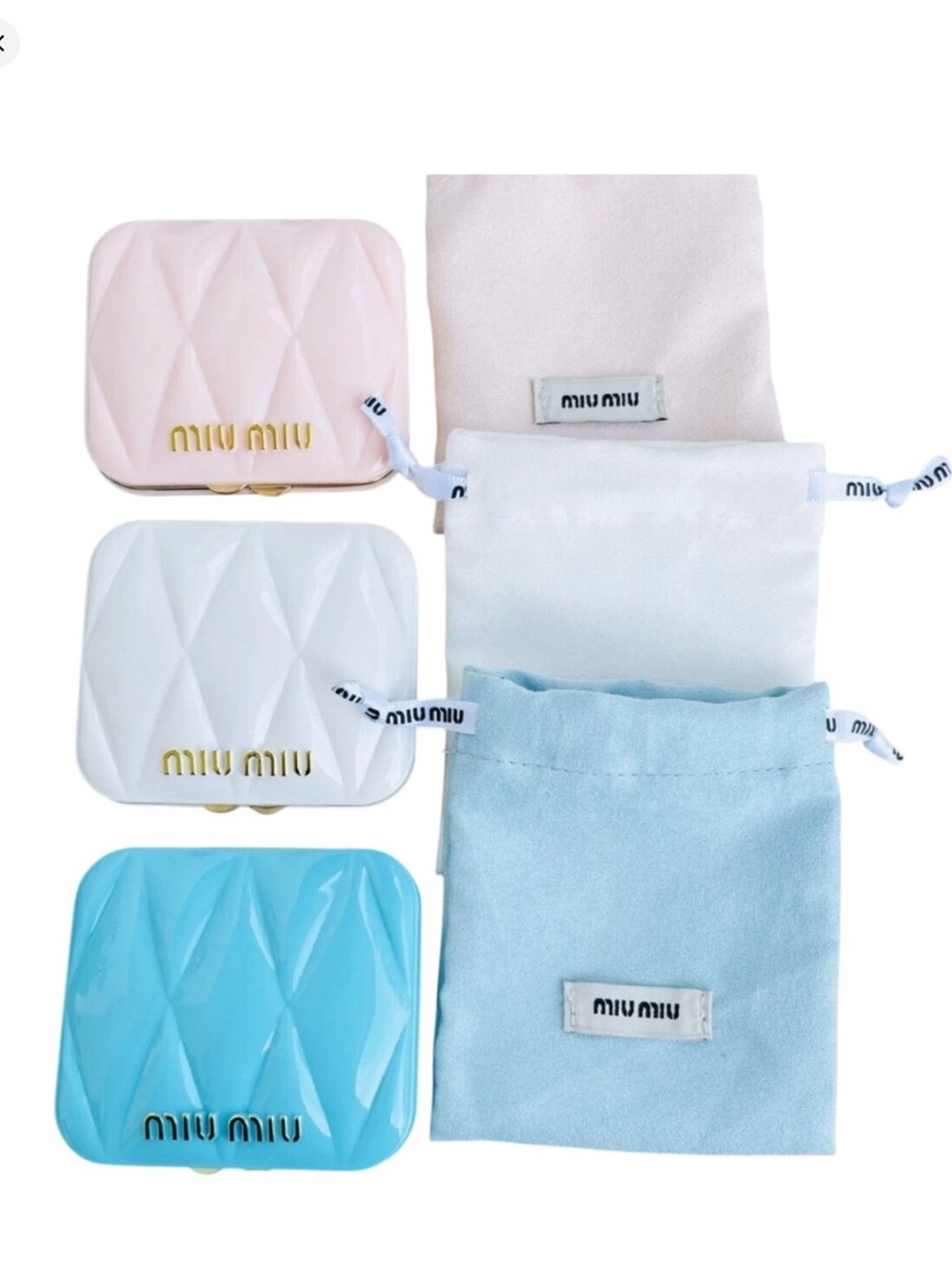 ✨ Miu Miu Quilted Compact Mirrors – $55 Each
